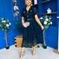 Allie Lace Detail Occasion Dress Black