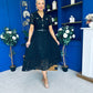 Allie Lace Detail Occasion Dress Black