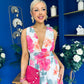 Lindsey Plunge Neck Maxi Dress Floral White