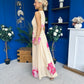 Lindsey Plunge Neck Maxi Dress Floral Yellow