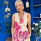 Lindsey Plunge Neck Maxi Dress Floral Yellow