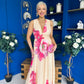 Lindsey Plunge Neck Maxi Dress Floral Yellow