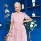 Kimmy Crochet Occasion Midi Dress Blush