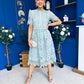 Kimmy Crochet Occasion Midi Dress Sage