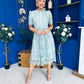 Kimmy Crochet Occasion Midi Dress Sage