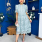 Kimmy Crochet Occasion Midi Dress Sage