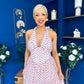 Melinda Layered Occasion Dress Polka Pink