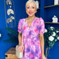Suzanne Detailed Midi Dress Floral Purple