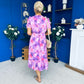 Suzanne Detailed Midi Dress Floral Purple