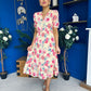 Suzanne Detailed Midi Dress Floral Yellow