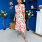 Suzanne Detailed Midi Dress Floral Yellow