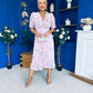Eirinn Pleated Midi Dress Floral Pwr Pink