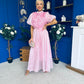 Jasmin Frill Detail Occasion Dress Pink