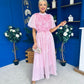 Jasmin Frill Detail Occasion Dress Pink