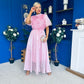 Jasmin Frill Detail Occasion Dress Pink