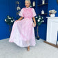 Jasmin Frill Detail Occasion Dress Pink