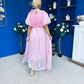 Jasmin Frill Detail Occasion Dress Pink