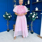 Jasmin Frill Detail Occasion Dress Pink
