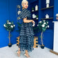 Kelsey Puff Sleeve Layered Occasion Polka Black