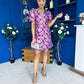 Emelda Jacquard Mini Dress Violet