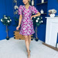 Emelda Jacquard Mini Dress Violet