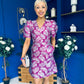 Emelda Jacquard Mini Dress Violet