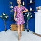 Emelda Jacquard Mini Dress Violet