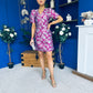 Emelda Jacquard Mini Dress Violet