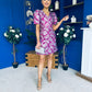 Emelda Jacquard Mini Dress Violet