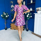 Emelda Jacquard Mini Dress Violet