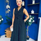 Berkley Belted Midi Dress Polka Black