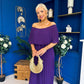 Aileen Pleated Bardot Midi Dress Violet