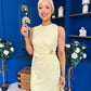 Alanis Gathered Detail Midi Dress Yellow