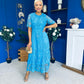 Harriet Crochet Detailed Occasion Dress Blue