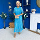 Harriet Crochet Detailed Occasion Dress Blue