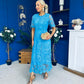 Harriet Crochet Detailed Occasion Dress Blue