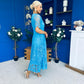 Harriet Crochet Detailed Occasion Dress Blue