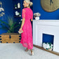 Harriet Crochet Detailed Occasion Dress Pink