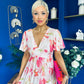 Fern Banded Midi Dress Floral Pink