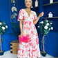 Fern Banded Midi Dress Floral Pink
