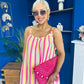 Fleur Striped Para Maxi Dress Dress Yellow