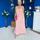 Fleur Striped Para Maxi Dress Dress Yellow