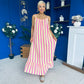 Fleur Striped Para Maxi Dress Dress Yellow