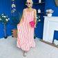 Fleur Striped Para Maxi Dress Dress Yellow