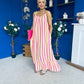 Fleur Striped Para Maxi Dress Dress Yellow