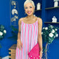 Fleur Striped Para Maxi Dress Dress Lilac