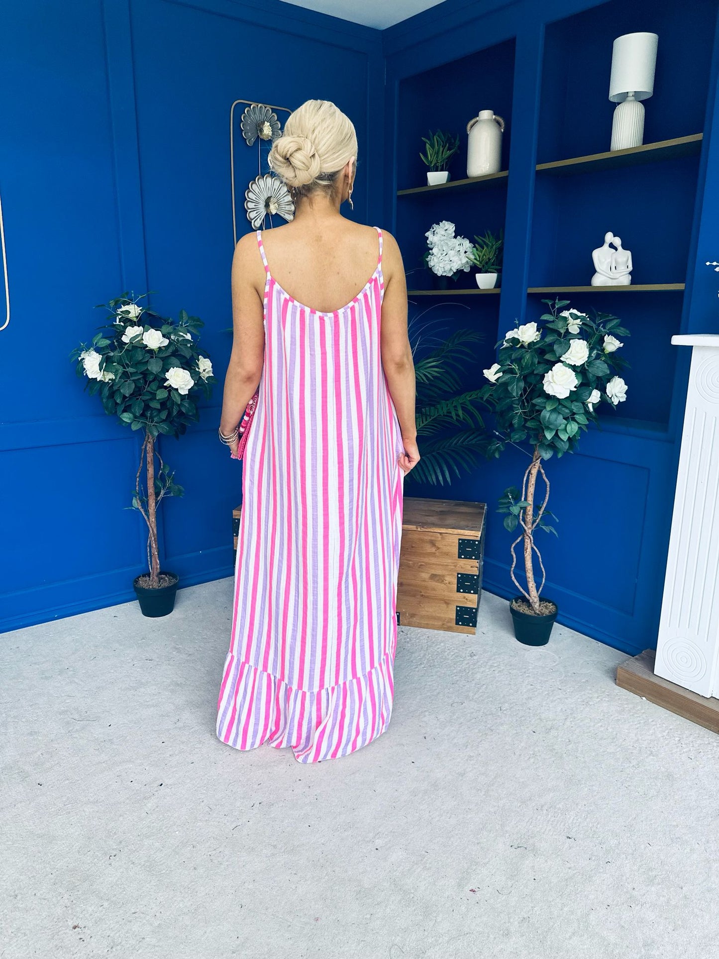 Fleur Striped Para Maxi Dress Dress Lilac