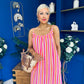 Fleur Striped Para Maxi Dress Dress Orange