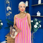 Fleur Striped Para Maxi Dress Dress Orange