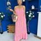 Fleur Striped Para Maxi Dress Dress Orange
